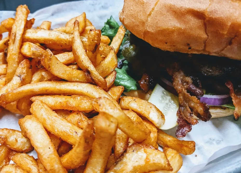 Bacon Davy Burger with Fries